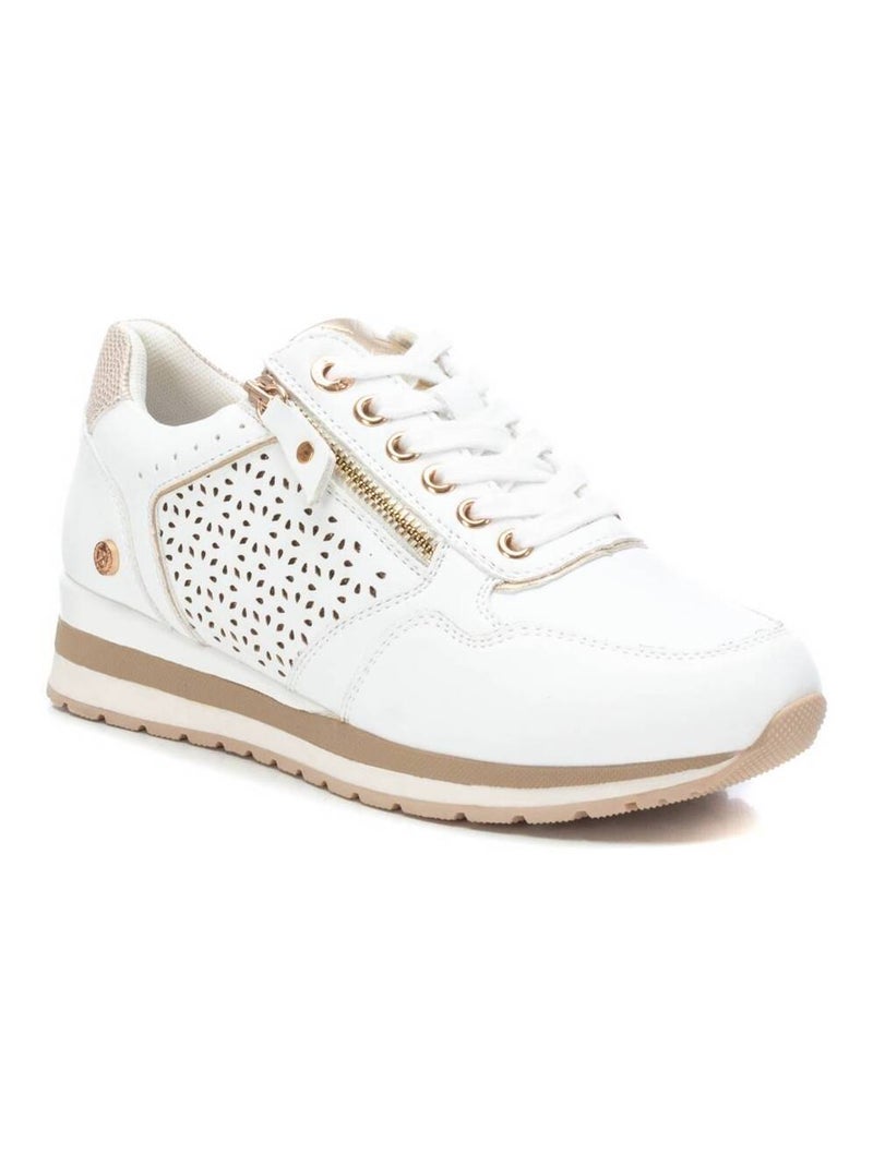 Baskets sport femme à fermeture éclair Blanc - Kiabi