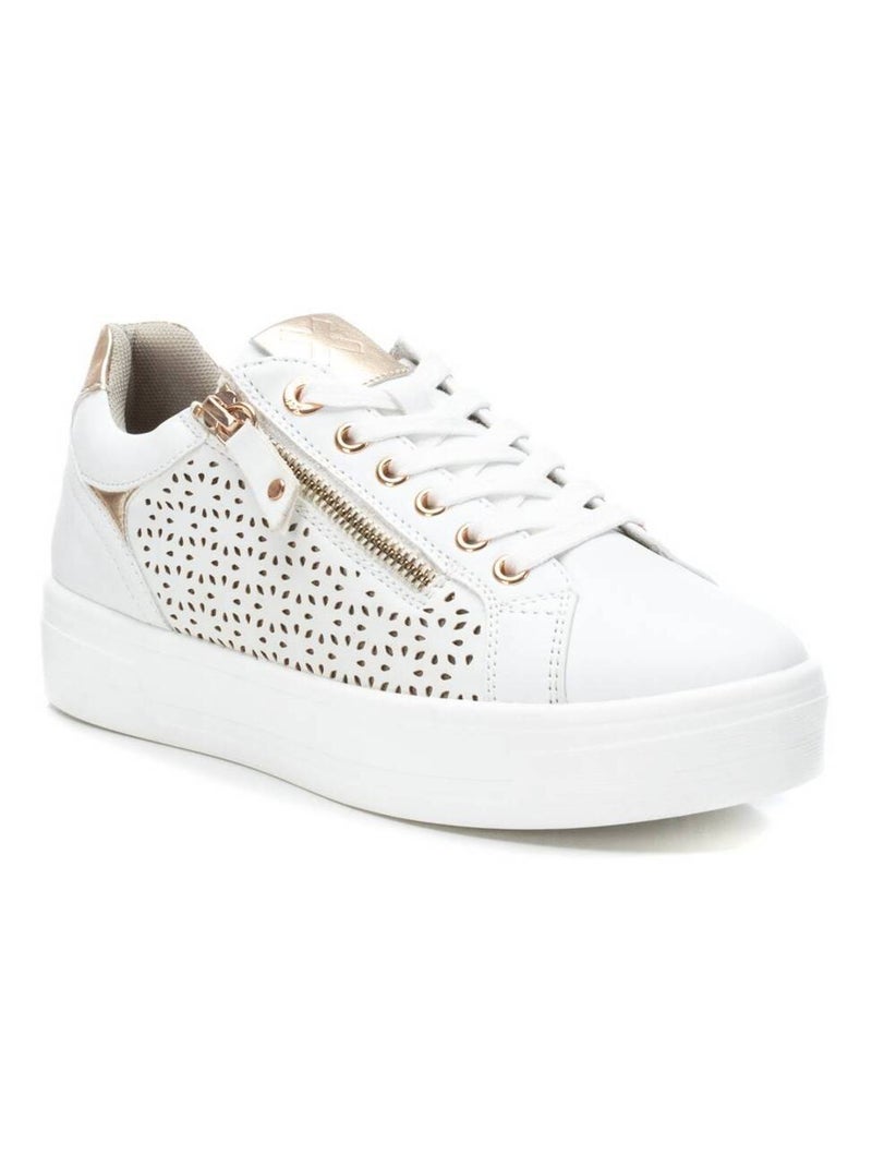 Baskets sport femme à fermeture éclair Blanc - Kiabi