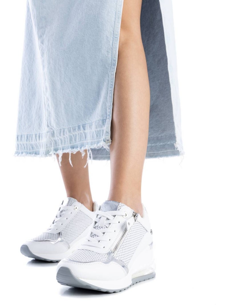 Baskets sport femme à fermeture éclair Blanc - Kiabi