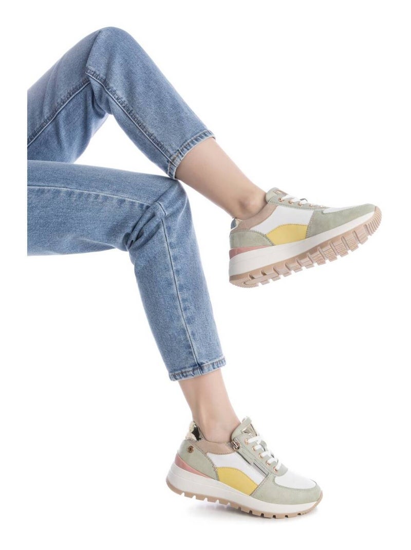 Baskets sport femme à fermeture éclair Bleu azur - Kiabi