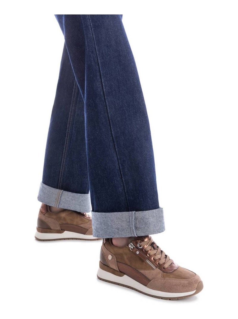Baskets sport femme à fermeture éclair Camel - Kiabi