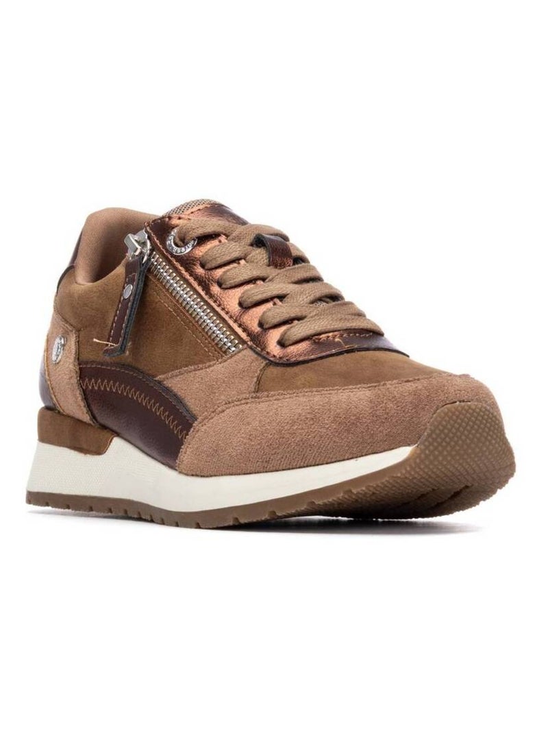 Baskets sport femme à fermeture éclair Camel - Kiabi