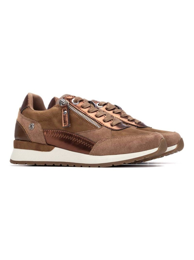 Baskets sport femme à fermeture éclair Camel - Kiabi