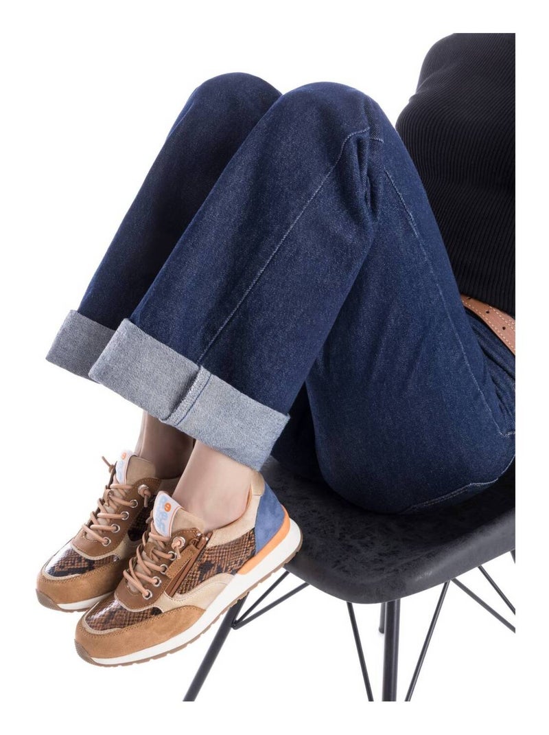 Baskets sport femme à fermeture éclair Camel - Kiabi