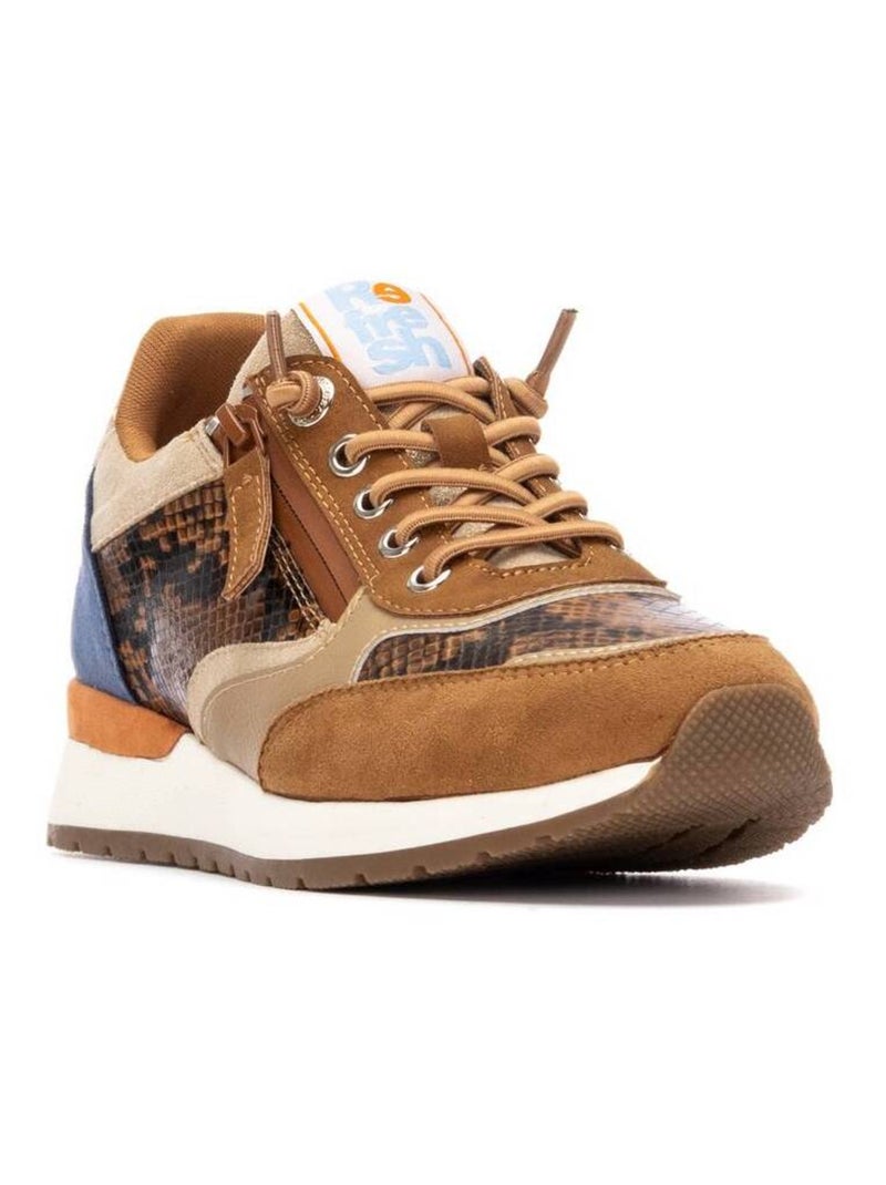 Baskets sport femme à fermeture éclair Camel - Kiabi