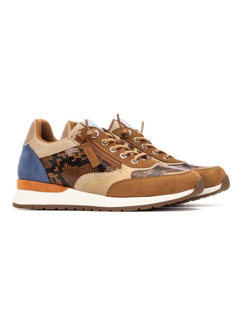 Baskets sport femme à fermeture éclair Camel - Kiabi