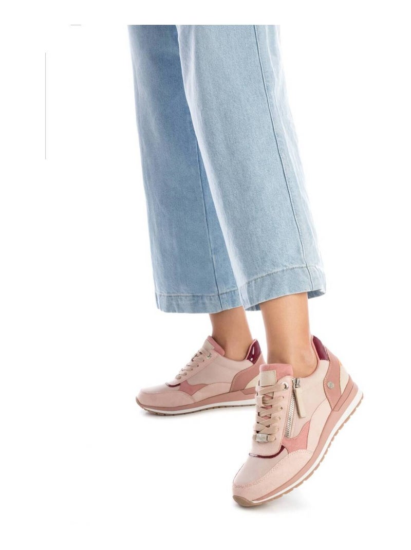 Baskets sport femme à fermeture éclair Crème - Kiabi