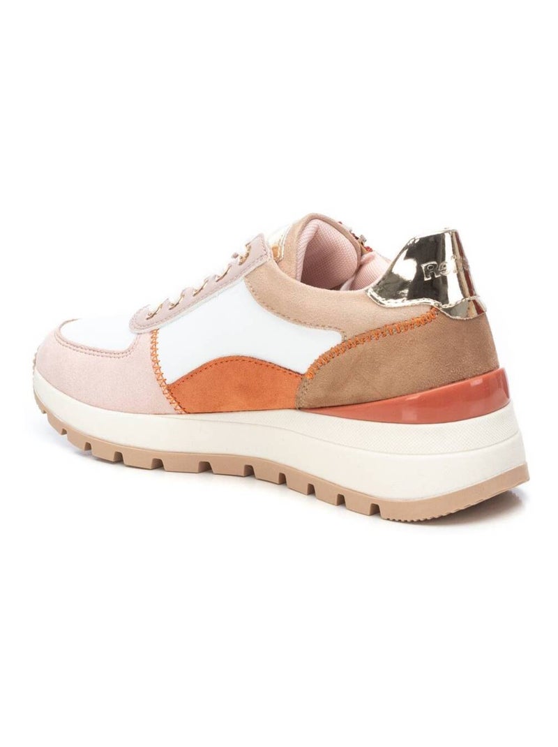 Baskets sport femme à fermeture éclair Crème - Kiabi