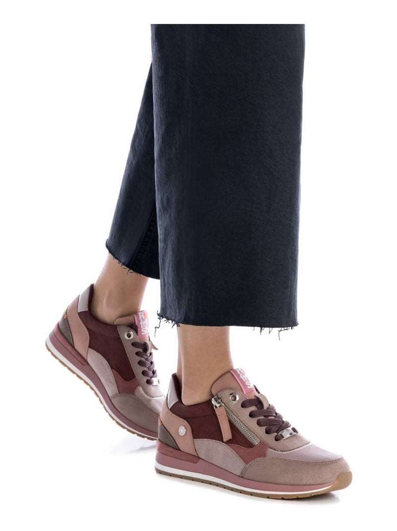 Baskets sport femme à fermeture éclair Crème - Kiabi