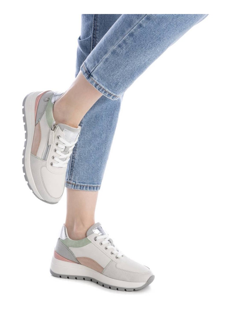 Baskets sport femme à fermeture éclair Gris - Kiabi
