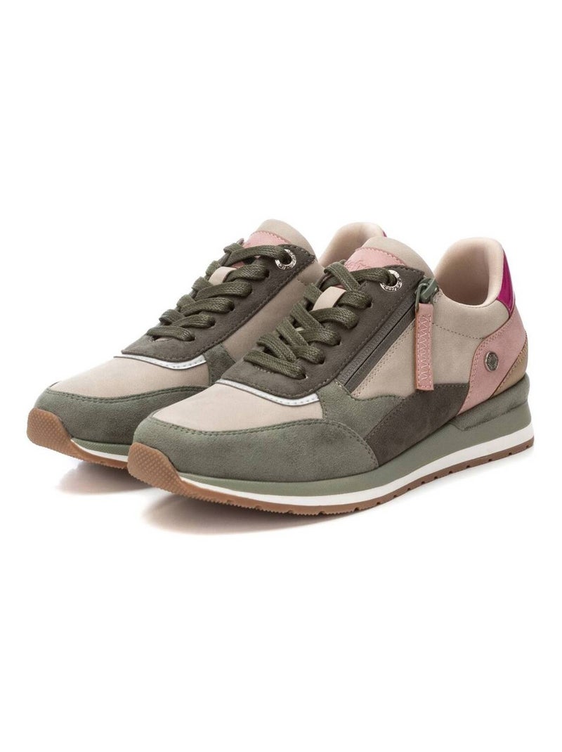 Baskets sport femme à fermeture éclair Kaki - Kiabi