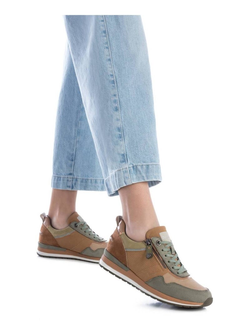 Baskets sport femme à fermeture éclair Kaki - Kiabi