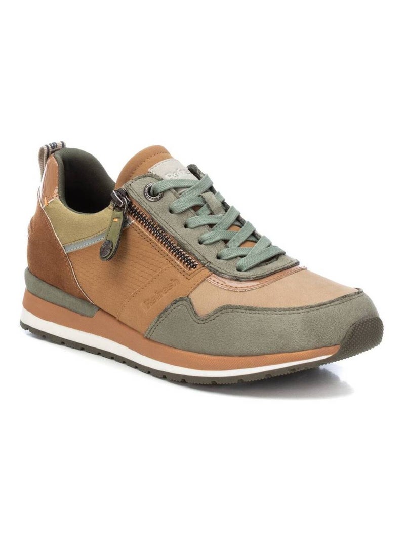 Baskets sport femme à fermeture éclair Kaki - Kiabi