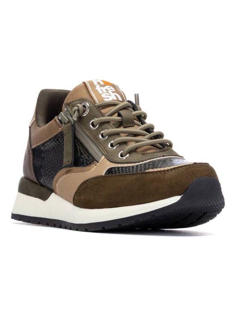 Baskets sport femme à fermeture éclair Kaki - Kiabi