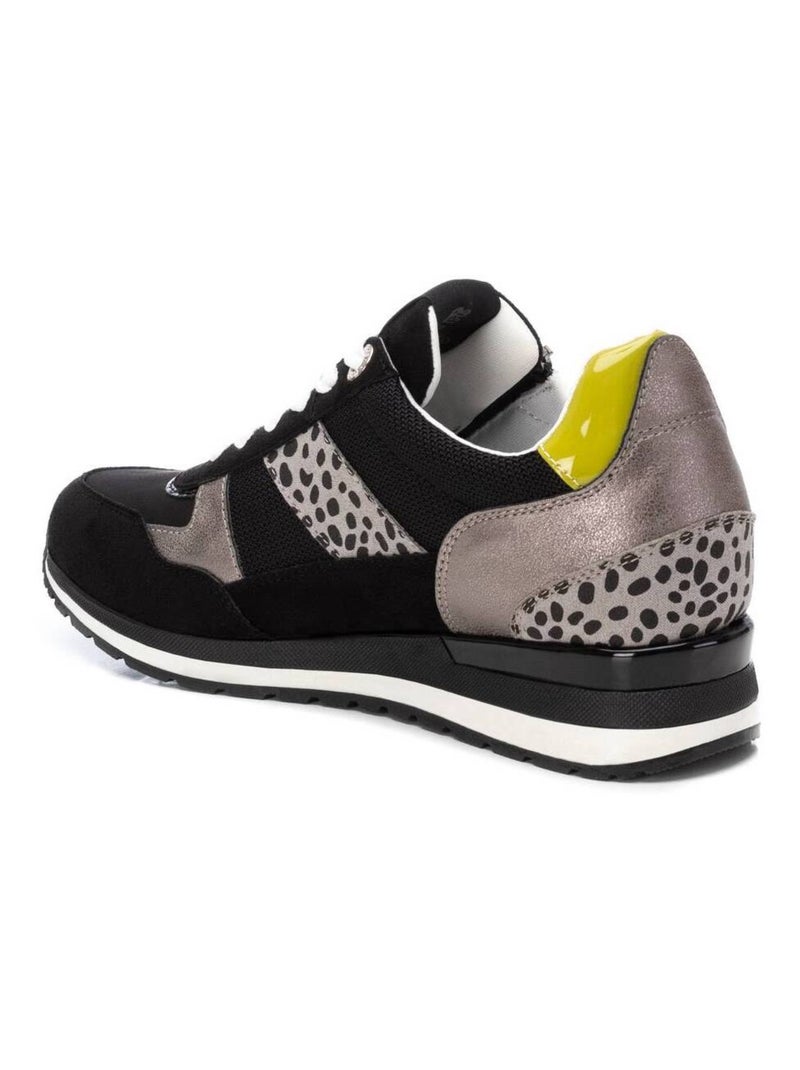 Baskets sport femme à fermeture éclair Noir - Kiabi