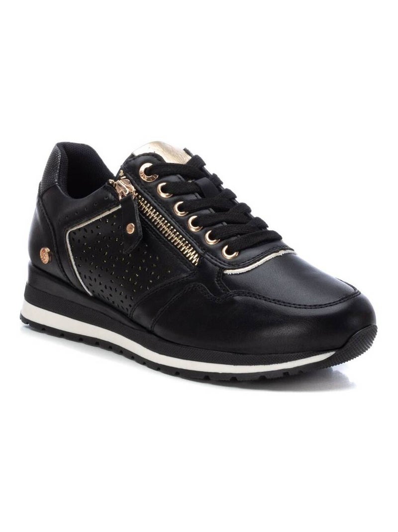Baskets sport femme à fermeture éclair Noir - Kiabi
