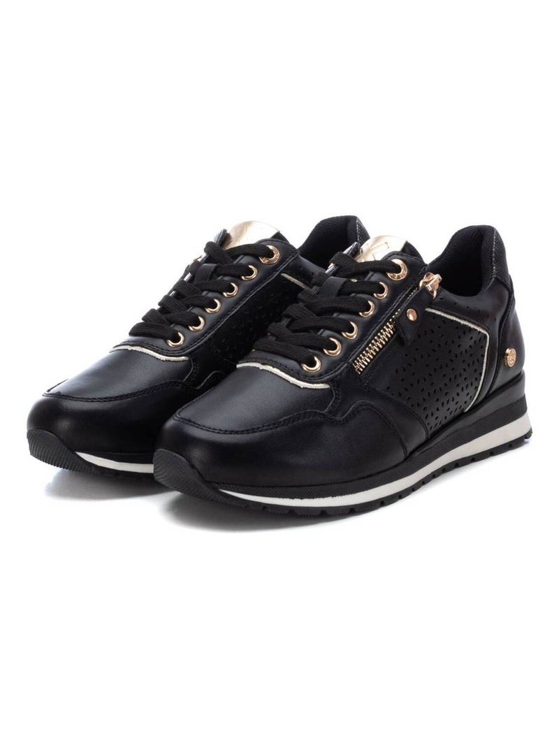 Baskets sport femme à fermeture éclair Noir - Kiabi