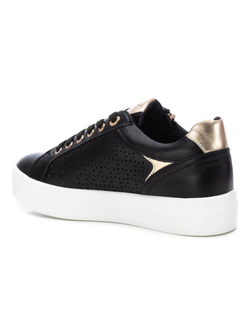 Baskets sport femme à fermeture éclair Noir - Kiabi