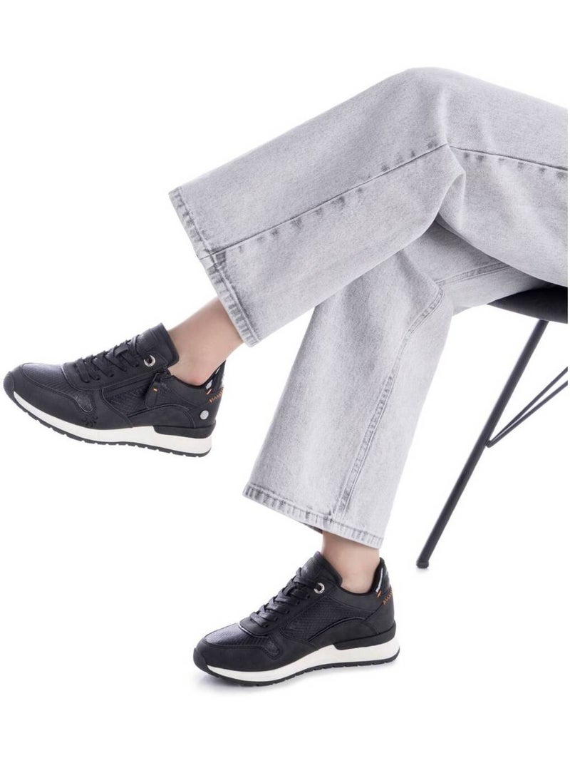 Baskets sport femme à fermeture éclair Noir - Kiabi