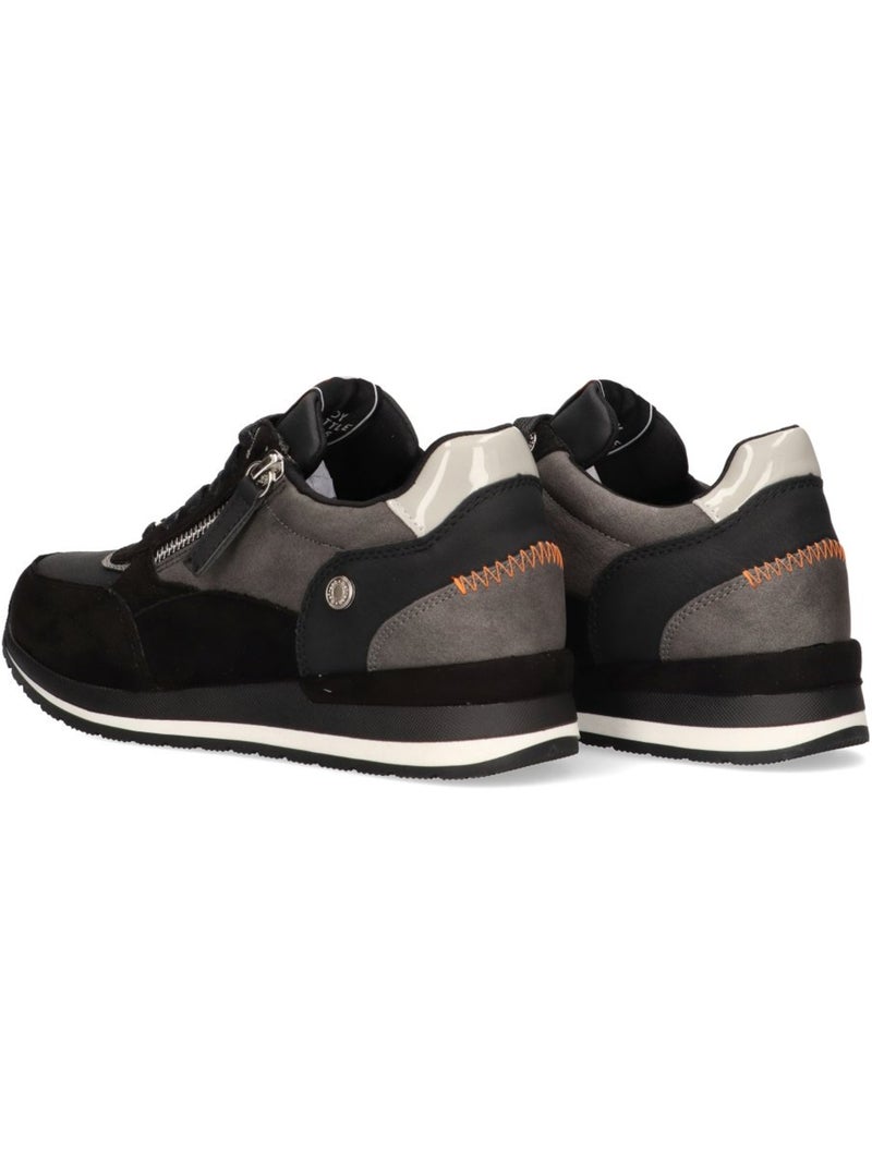 Baskets sport femme à fermeture éclair Noir - Kiabi