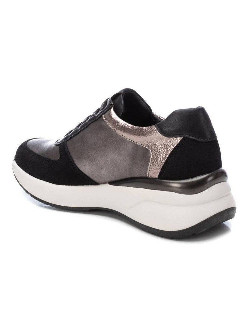 Baskets sport femme à fermeture éclair Noir - Kiabi