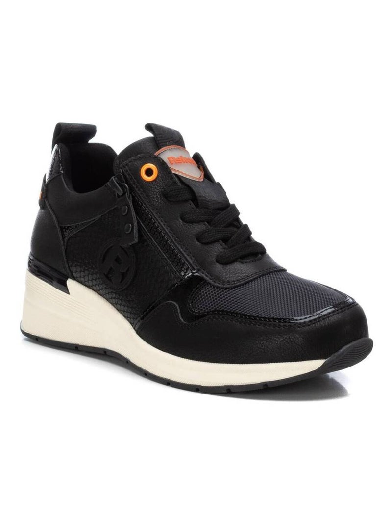 Baskets sport femme à fermeture éclair Noir - Kiabi