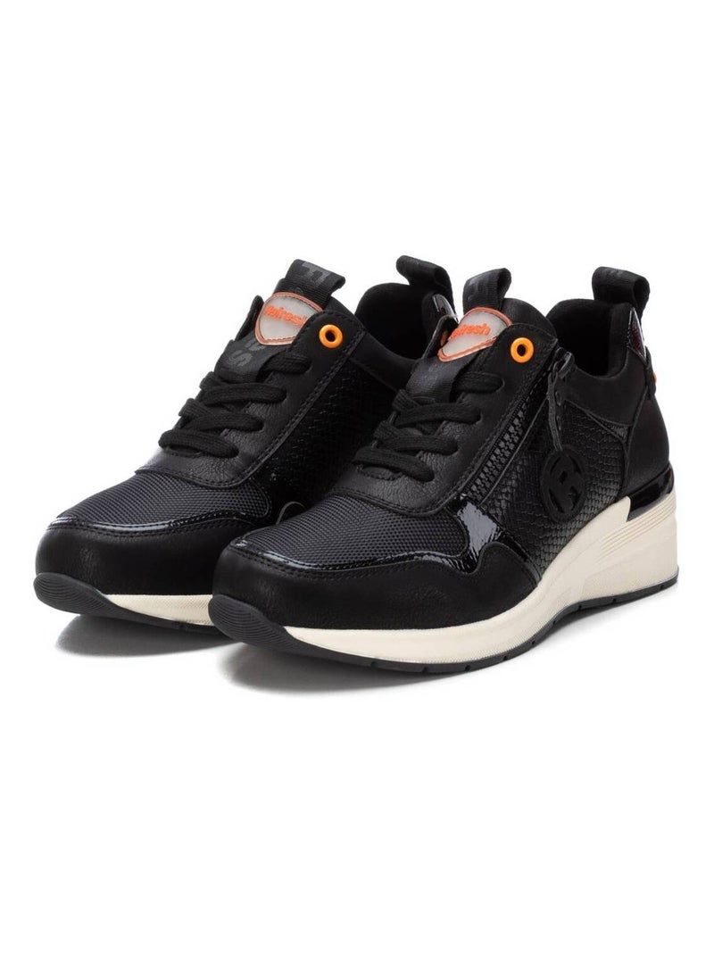 Baskets sport femme à fermeture éclair Noir - Kiabi