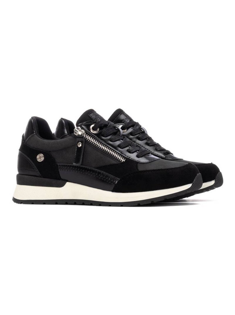 Baskets sport femme à fermeture éclair Noir - Kiabi