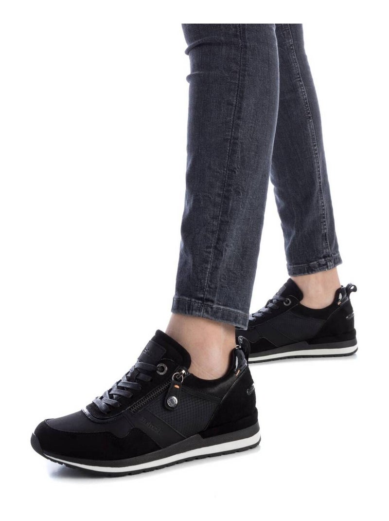 Baskets sport femme à fermeture éclair Noir - Kiabi