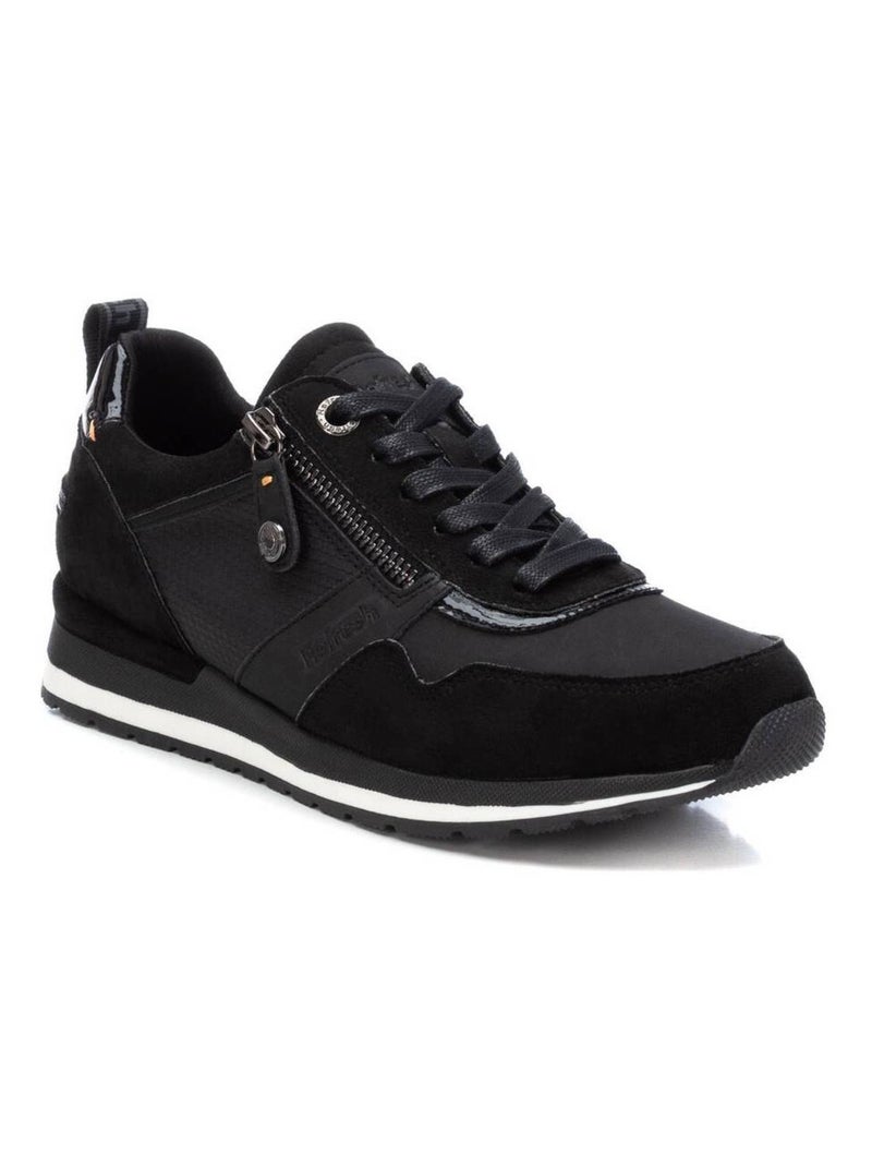 Baskets sport femme à fermeture éclair Noir - Kiabi