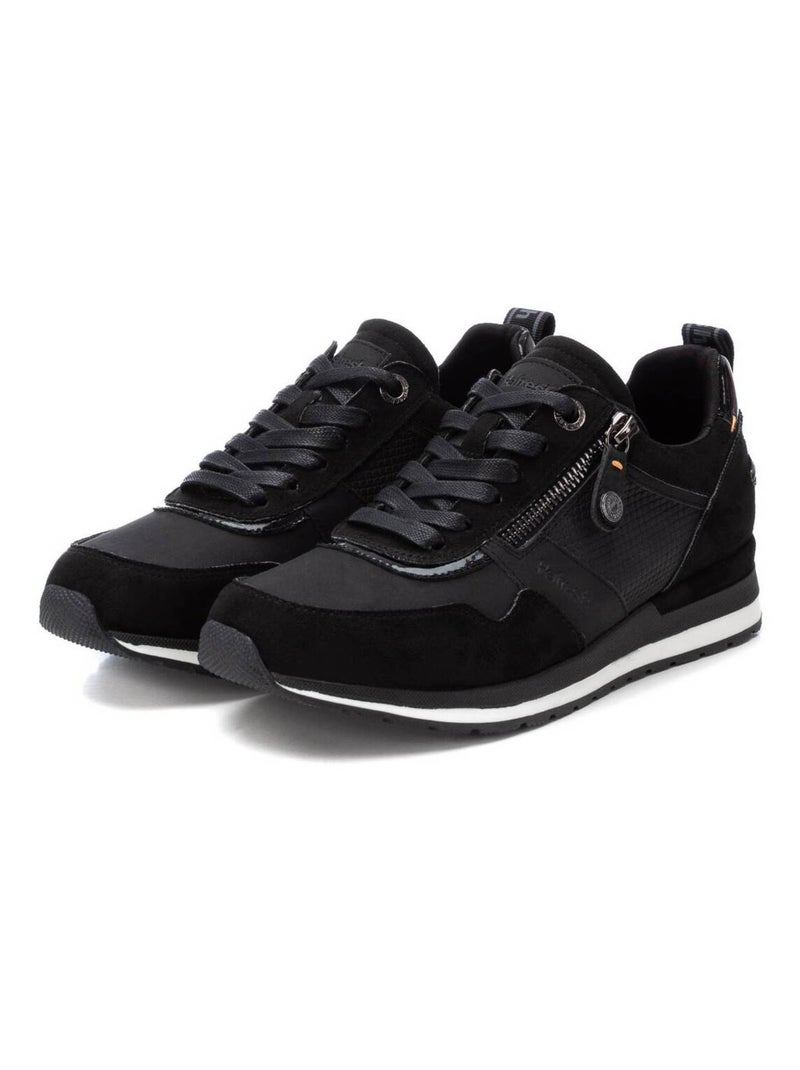 Baskets sport femme à fermeture éclair Noir - Kiabi