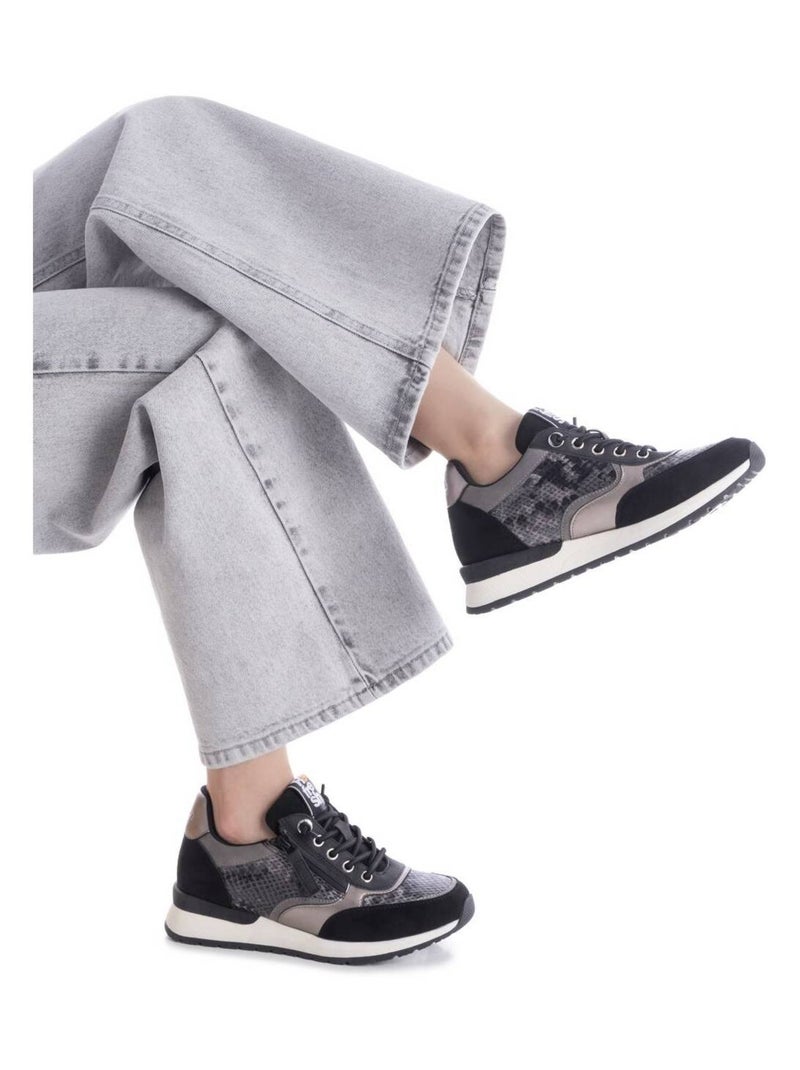 Baskets sport femme à fermeture éclair Noir - Kiabi