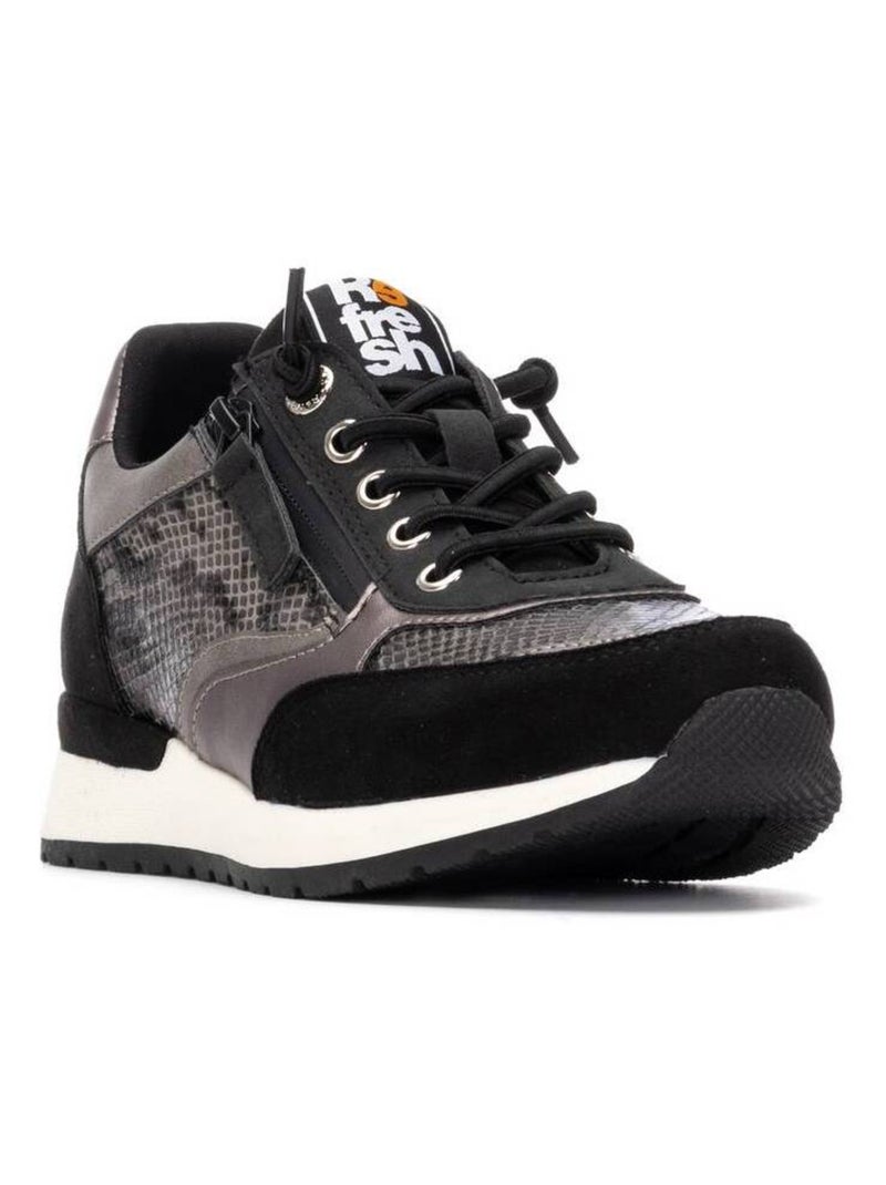 Baskets sport femme à fermeture éclair Noir - Kiabi