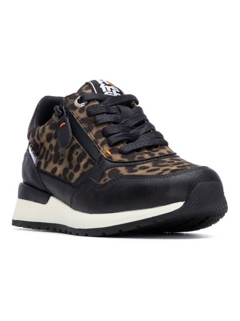 Baskets sport femme à fermeture éclair Noir - Kiabi
