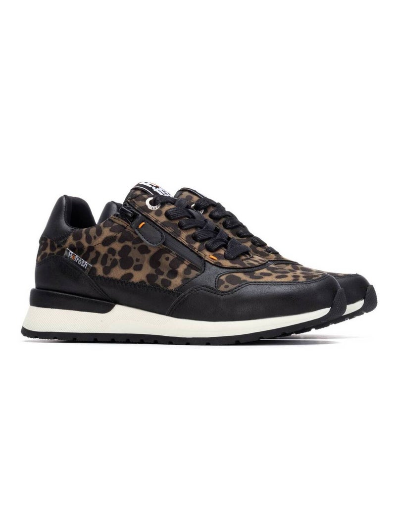 Baskets sport femme à fermeture éclair Noir - Kiabi