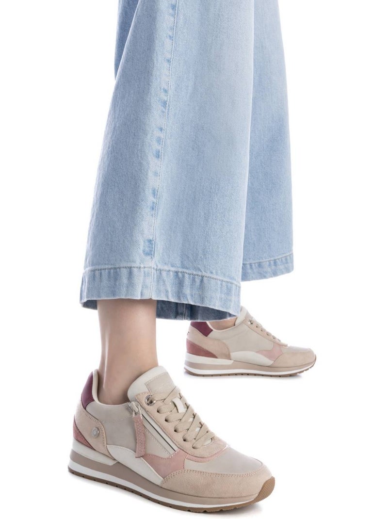 Baskets sport femme à fermeture éclair Nude - Kiabi