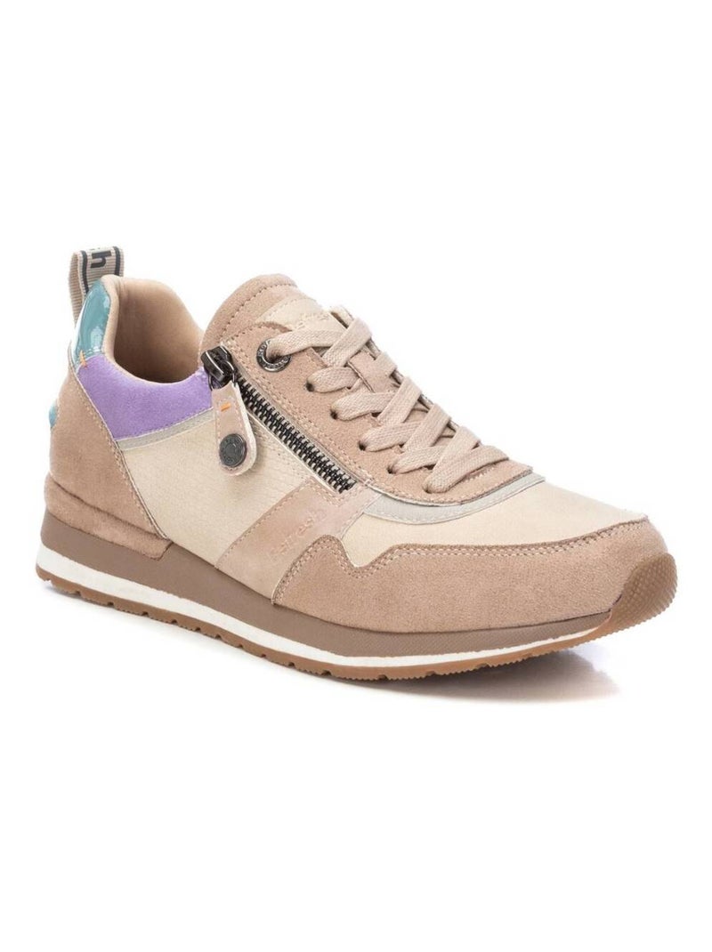 Baskets sport femme à fermeture éclair Taupe - Kiabi