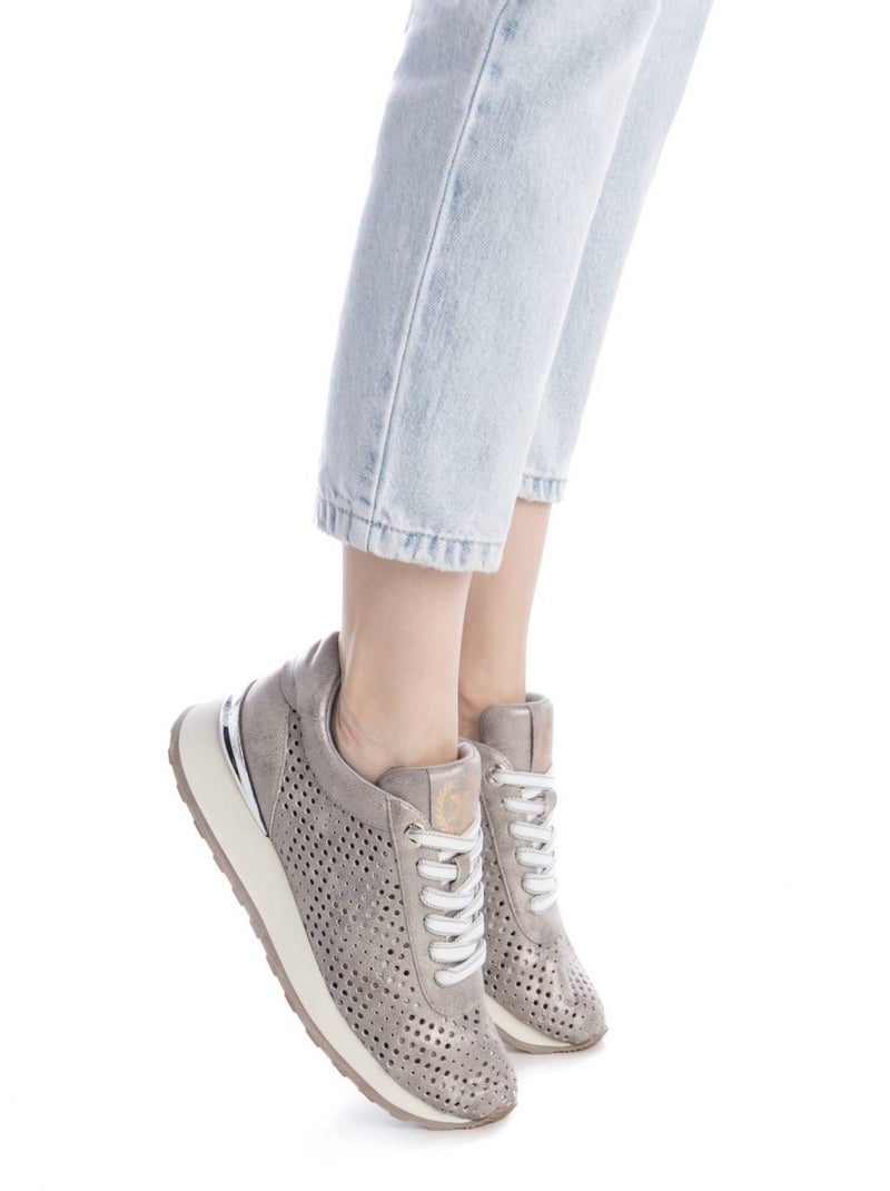 Baskets sport femme à lacets Argent - Kiabi