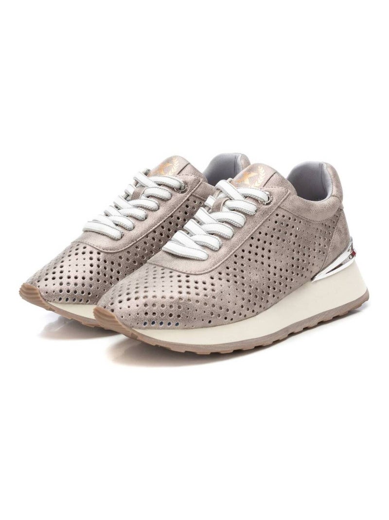 Baskets sport femme à lacets Argent - Kiabi