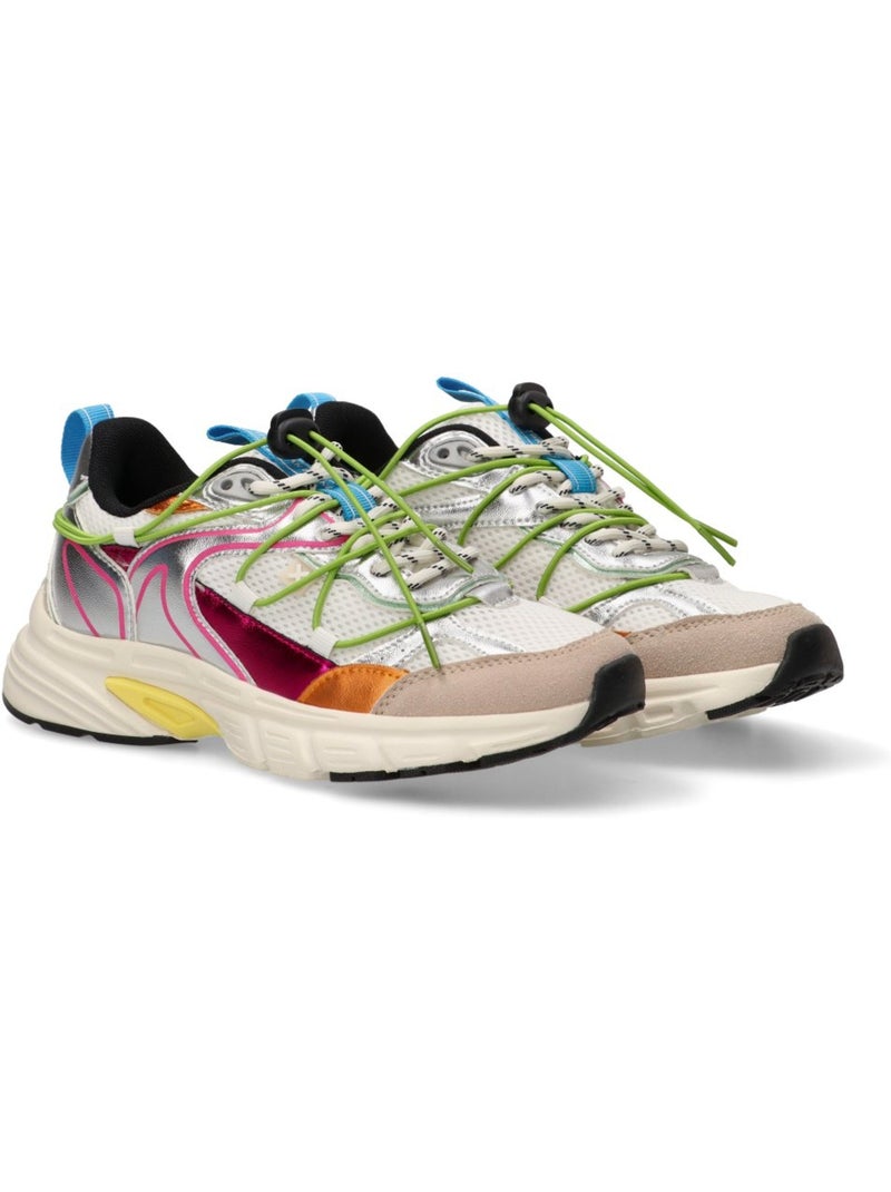 Baskets sport femme à lacets Argent - Kiabi