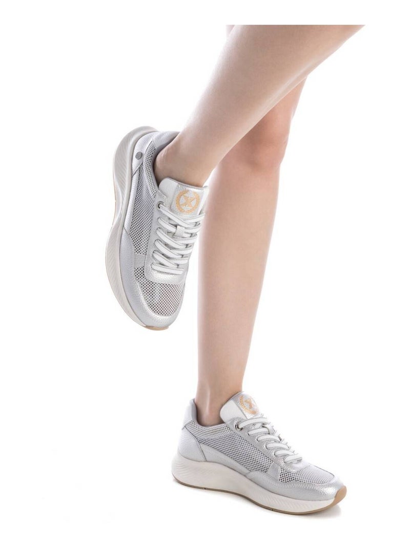 Baskets sport femme à lacets Argent - Kiabi