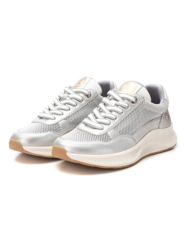 Baskets sport femme à lacets Argent - Kiabi