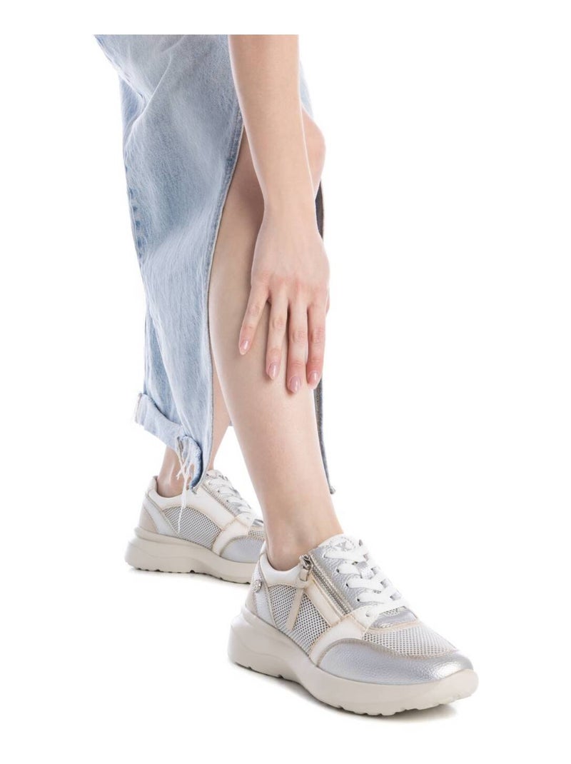 Baskets sport femme à lacets Argent - Kiabi