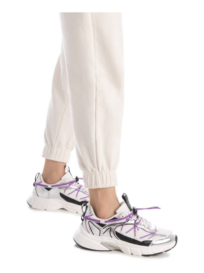 Baskets sport femme à lacets Argent - Kiabi