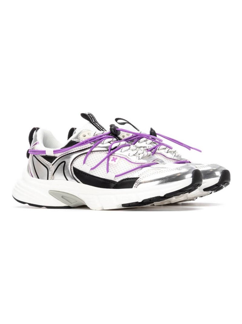 Baskets sport femme à lacets Argent - Kiabi