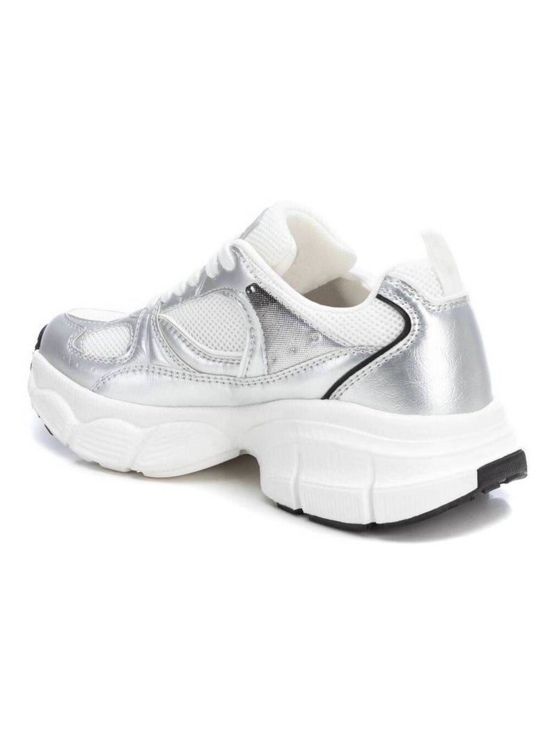 Baskets sport femme à lacets Argent - Kiabi