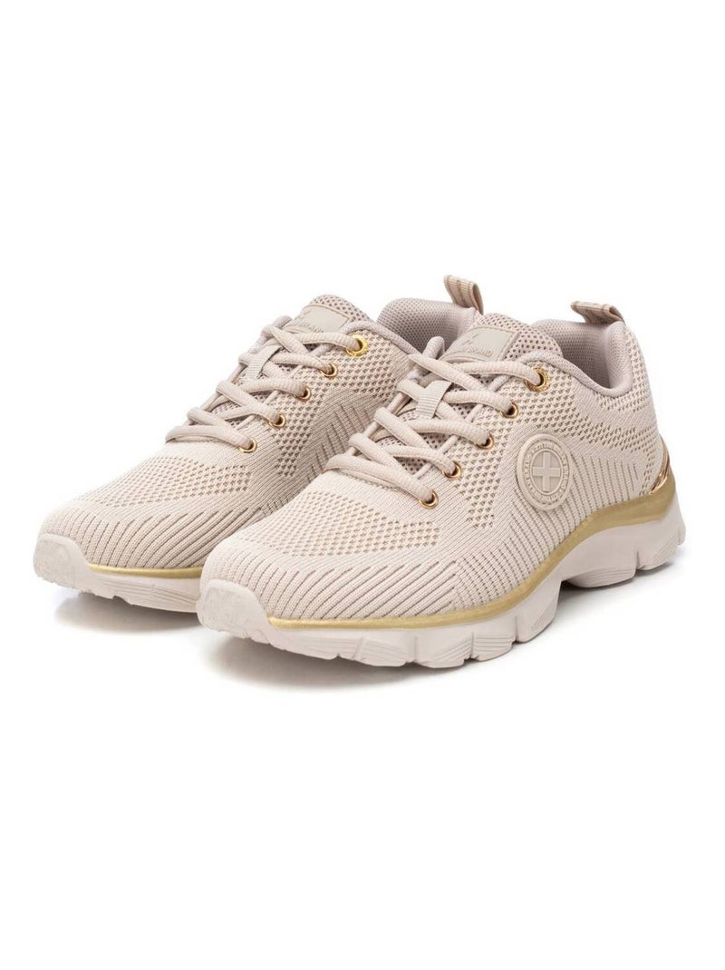Baskets sport femme à lacets Beige - Kiabi