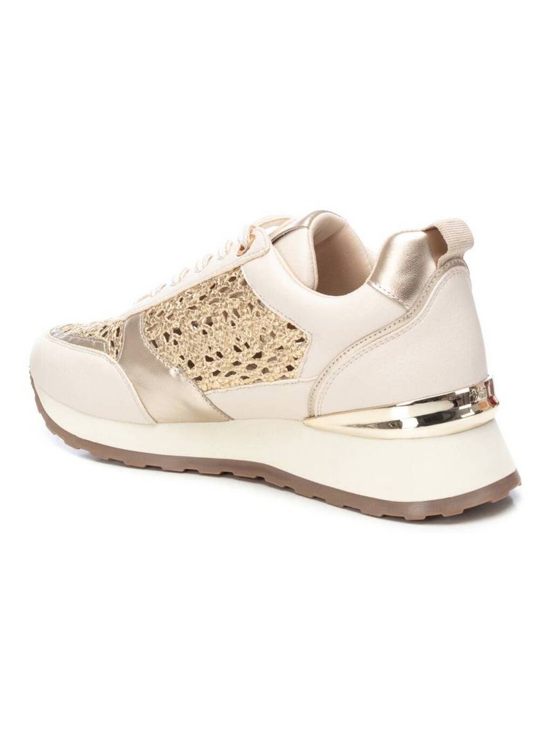 Baskets sport femme à lacets Beige - Kiabi