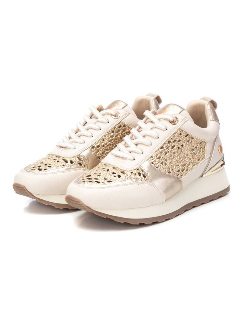 Baskets sport femme à lacets Beige - Kiabi