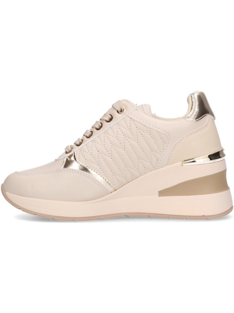 Baskets sport femme à lacets Beige - Kiabi